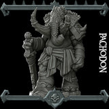 Stomptusk, the Elephantine Warrior | Loxodon | Pachodon Miniature for Tabletop games like D&D and War Gaming