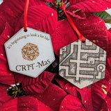 Crit-Mas or Crit-Miss Dice | D20 Christmas Ornament | Dungeons and Dragons Holiday Gift Ornament Idea | Gift for your party or DM