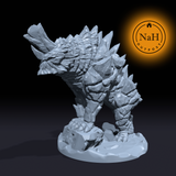 Thundersnout, Ravager of the Plains | Thunderhorn Behemoth | Kodo | Rhino miniature for Tabletop games like D&D and War Gaming| Created by Rocket Pig Games