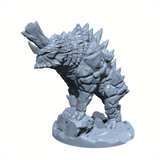 Thundersnout, Ravager of the Plains | Thunderhorn Behemoth | Kodo | Rhino miniature for Tabletop games like D&D and War Gaming| Created by Rocket Pig Games