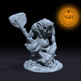 Grimbone, the Underdark Brute | Cave Troll Miniature for Tabletop games like D&D and War Gaming