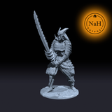 Kensho, the Corrupted Soul | Undead Samurai Miniature for Tabletop games like D&D and War Gaming