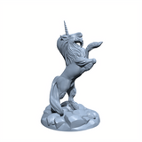 Silverhorn, the Forest Spirit | Unicorn Miniature for Tabletop games like D&D and War Gaming