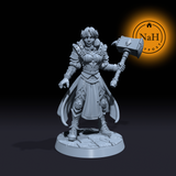 Agatha Stonehammer | Female Human Paladin or Cleric miniature for Tabletop games like D&D and War Gaming| Dungeons and Dragons Mini