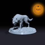 Moonrage, the Pack Alpha | Dire Wolf miniature for Tabletop games like D&D and War Gaming| Dungeons and Dragons Mini