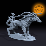 Bakumaan, Guardian of the Wildwood| Mutant Wolf | Fiend miniature for Tabletop games like D&D and War Gaming| Dungeons and Dragons Mini | RN estudio