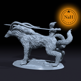 Bakumaan, Guardian of the Wildwood| Mutant Wolf | Fiend miniature for Tabletop games like D&D and War Gaming| Dungeons and Dragons Mini | RN estudio