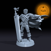 Garth | Guts | Black Swordsmen | Mercenary | Artificer miniature for Tabletop games like D&D and War Gaming| Dungeons and Dragons