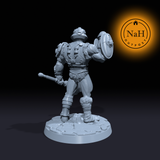 Dun-Ken, Master of Might and Machine | Man At Arms | Artificer Soldier miniature for Tabletop games like D&D and War Gaming| Dungeons and Dragons
