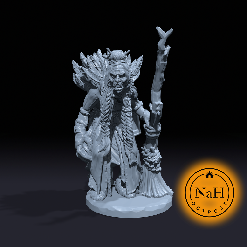 Baba Yaga | Witch or Hag Miniature for Tabletop games like D&D and War Gaming