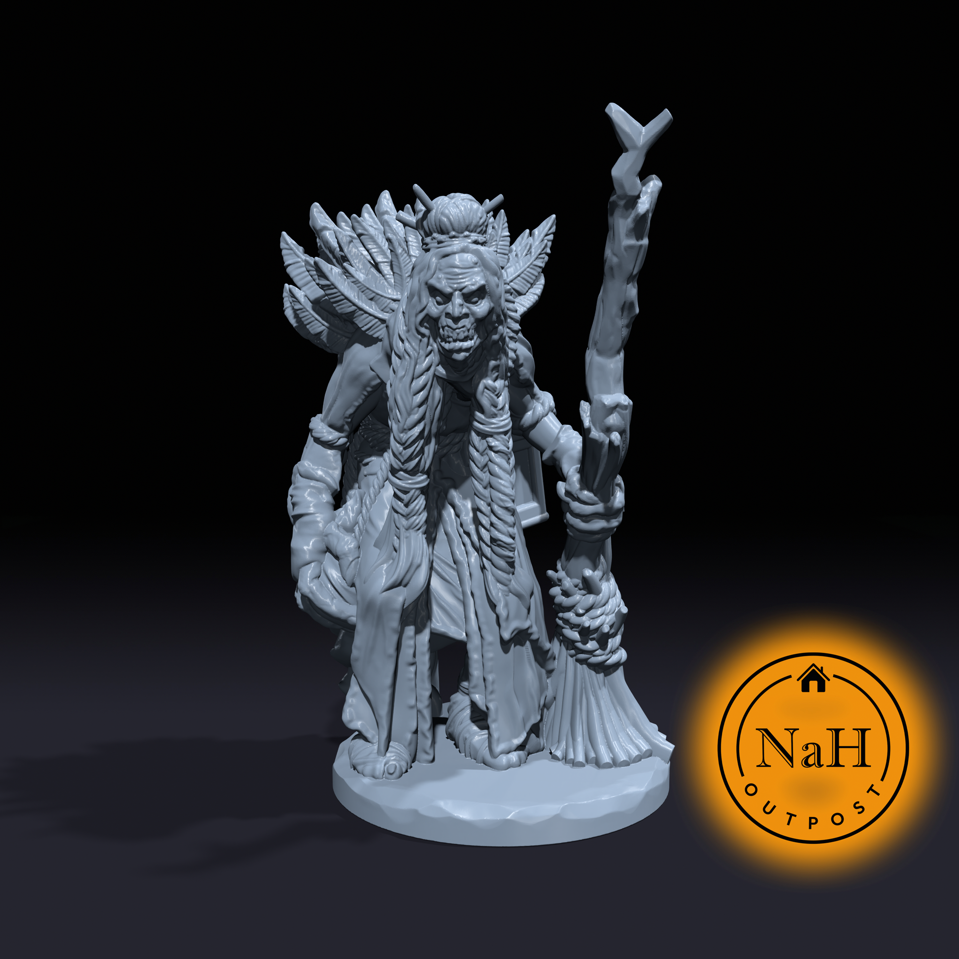 Baba Yaga | Witch or Hag Miniature for Tabletop games like D&D and War Gaming