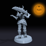 Shaduuna Infernalblade | Female Tiefling Assassin | Fighter miniature for Tabletop games like D&D and War Gaming| Dungeons and Dragons Mini | RN estudio