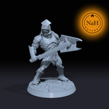 Gorlok Ironbane | Armored Orc miniature for Tabletop games like D&D and War Gaming| Dungeons and Dragons Mini | RN estudio