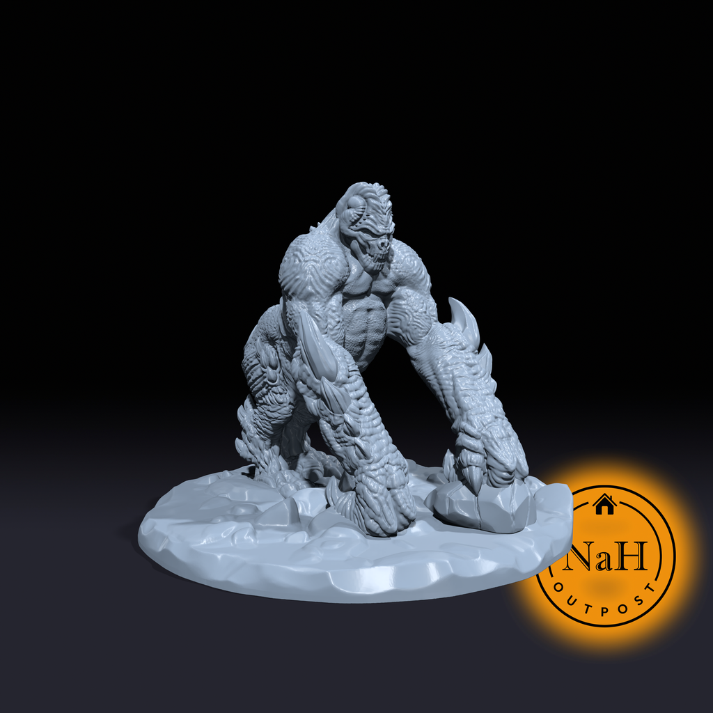 Brutefolk | Barlgura | Giant Ape Gorilla Fiend | Miniature for Tabletop games like D&D and War Gaming