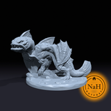 Bullfin the Waterlord | Catfish Drake | Water Dragon Miniature for Tabletop games like D&D and War Gaming