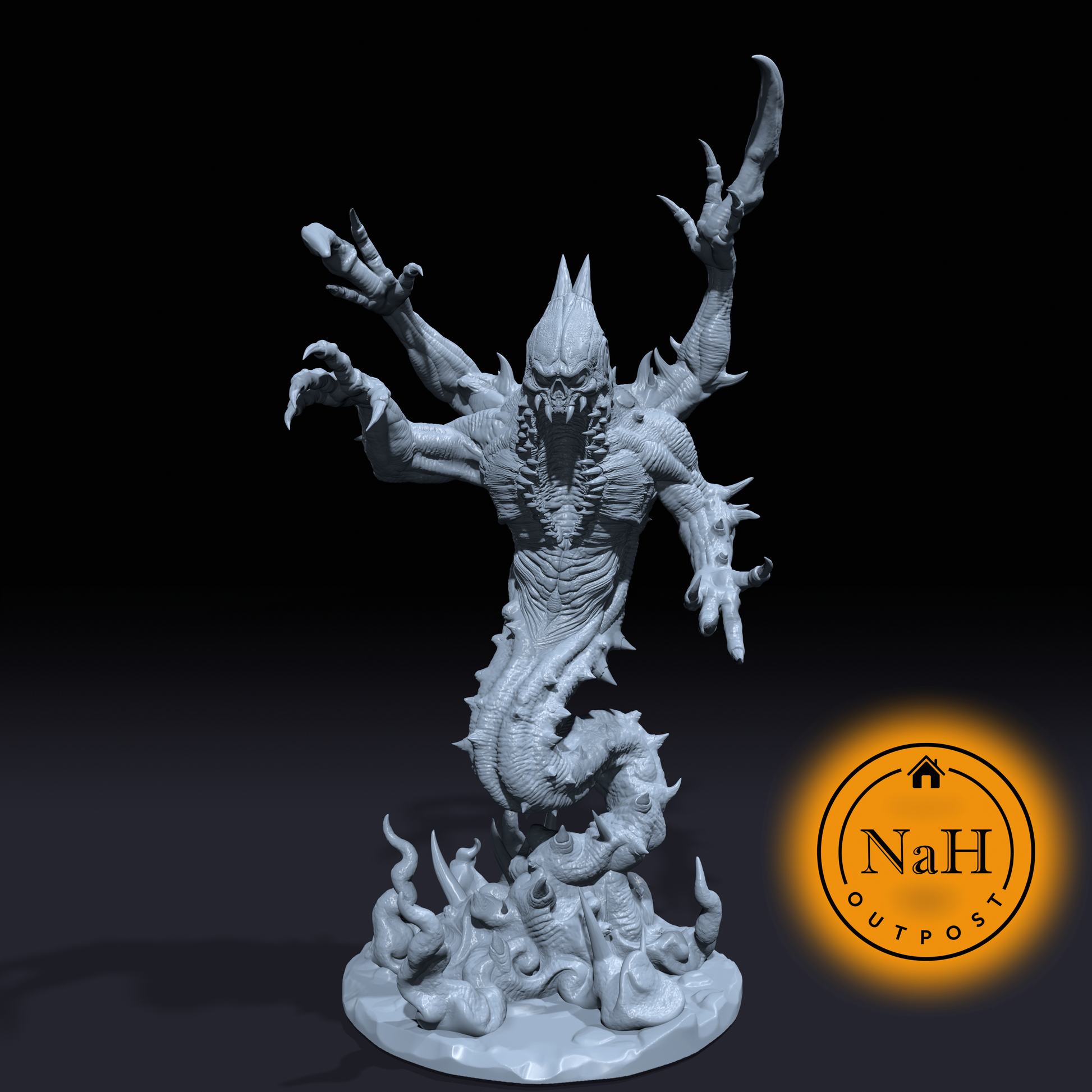 Efreetus the Bottlebound | Fiend Genie | Chaos Glob | Miniature for Tabletop games like D&D Dungeons and Dragons 5e and TTRPG War Gaming