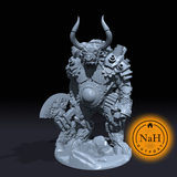 Gearhorn the Labyrinth Warden | Clockwork Minotaur | Construct Miniature for Tabletop games like D&D and War Gaming