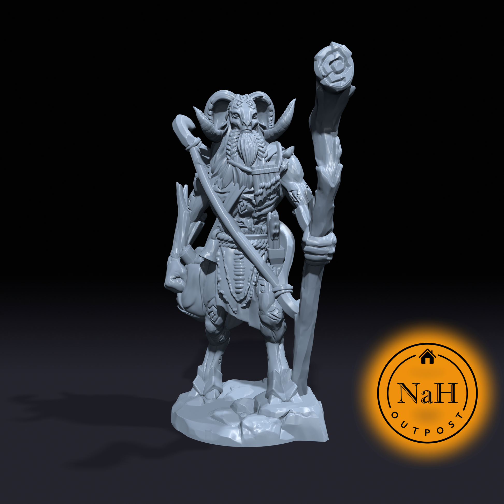 Caelum the Sylvan Sage | Satyr  | Cursed Faun | Miniature for Tabletop games like D&D and War Gaming