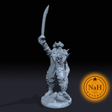 Captain Grimtide the Cursed | Cursed Sea Captain | Undead Davy Jones Miniature for Tabletop games like D&D and War Gaming