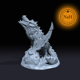 Rumblewing, the Earthen Drake | Earthern Dragon | Drake Hound |  Cat Dragon Miniature for Tabletop games like D&D 5e and TTRPG  War Gaming