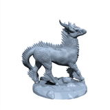 Ebonflame, the Scaled Steed | Dragon Horse | Miniature for Tabletop games like D&D and War Gaming