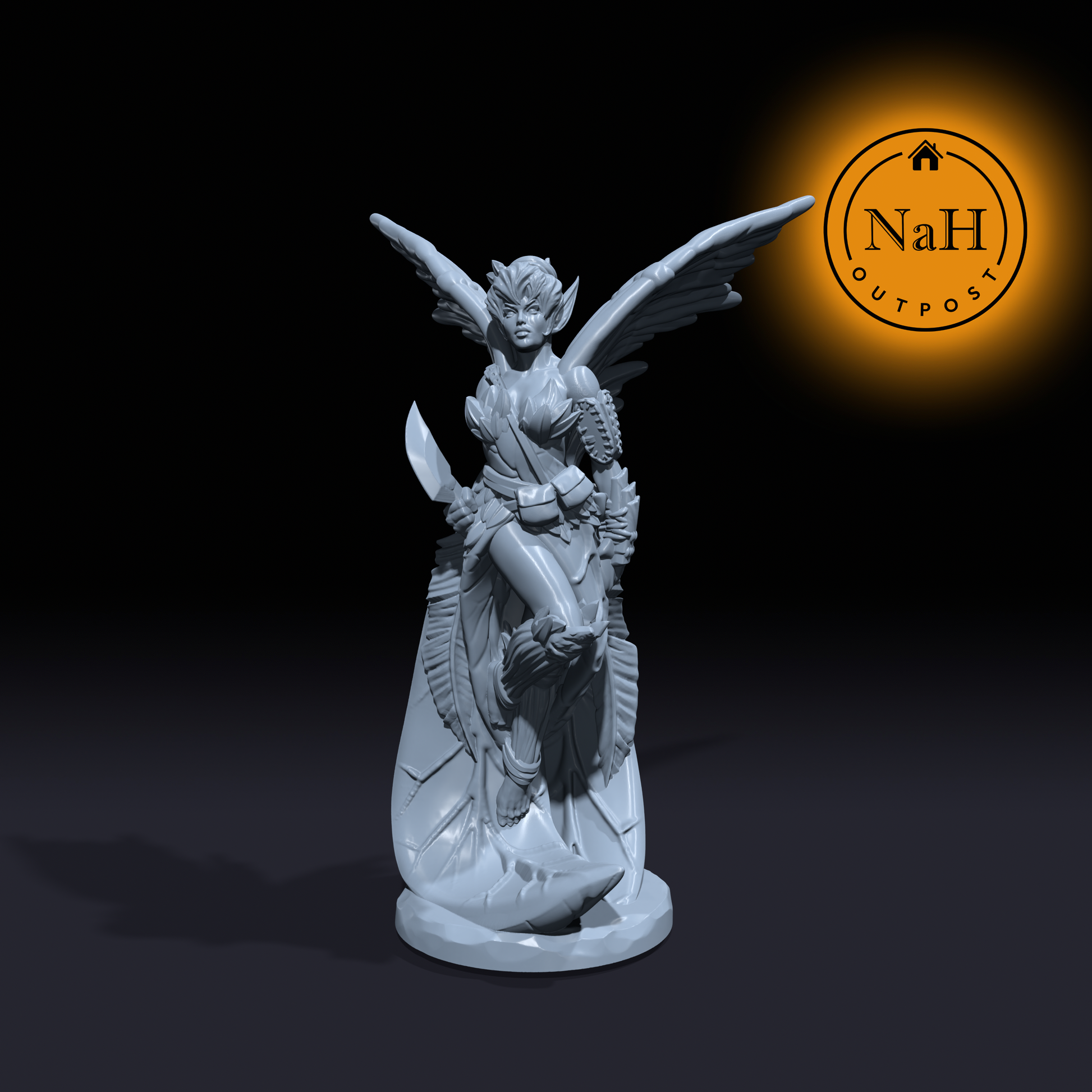 Lunara Moonbloom | Fey Shaman |  Fairy Miniature for Tabletop games like D&D and War Gaming