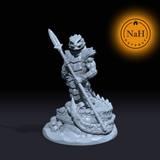 Flamoros, the Ember Serpent | Salamander | Fire Serpent Elemental Miniature for Tabletop games like D&D and War Gaming