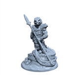 Flamoros, the Ember Serpent | Salamander | Fire Serpent Elemental Miniature for Tabletop games like D&D and War Gaming