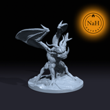 Grimwatch | Gargoyle Elemental | Pit Fiend Devil Miniature for Tabletop games like D&D and War Gaming