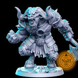 Spartaurus | Barbarian Minotaur | Gladiator miniature for Tabletop games like D&D and War Gaming| Dungeons and Dragons Mini | RN estudio