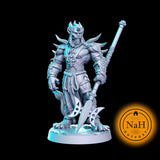 Leonar Frostmane | Kihmari | Lionfolk Warrior miniature for Tabletop games like D&D and War Gaming| Dungeons and Dragons Mini | RN estudio