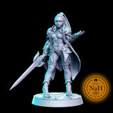 Ainara | Female Officer of the Guard | Fighter or Paladin miniature for Tabletop games like D&D and War Gaming| Dungeons and Dragons Mini | RN estudio
