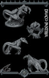 Valthrax the Shadowscale | Dracopanther | Drake Hound |  Cat Dragon Miniature for Tabletop games like D&D 5e and TTRPG  War Gaming