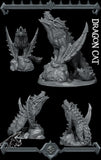 Rumblewing, the Earthen Drake | Earthern Dragon | Drake Hound |  Cat Dragon Miniature for Tabletop games like D&D 5e and TTRPG  War Gaming