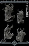 Bonechant, Weaver of Death Magic | Skull Gheist | Skull taker Miniature for Tabletop games like D&D and War Gaming