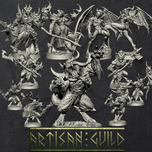 Abyss Demons Set | Devil | Modular Fiends miniature for Tabletop games like D&D and War Gaming