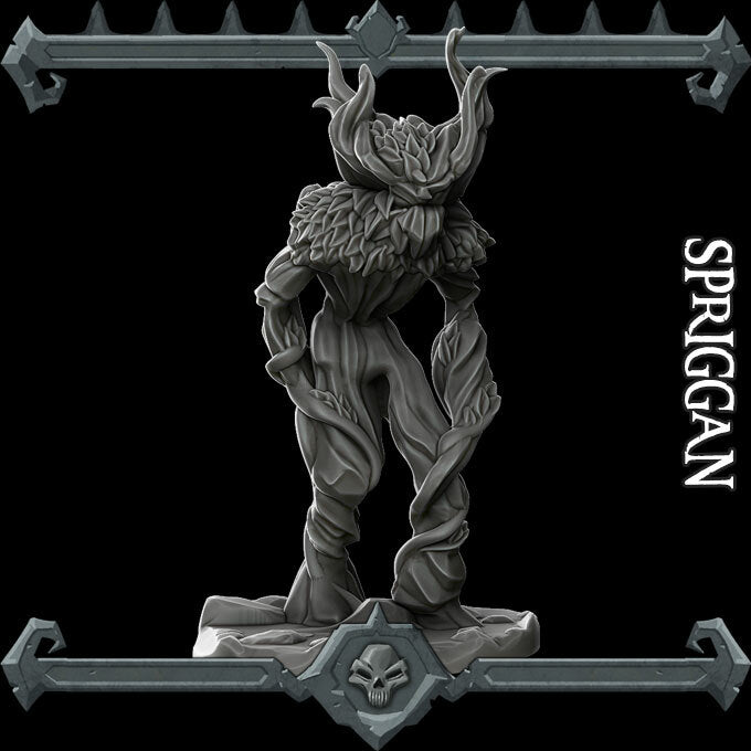 Leafsong Greenbark | Spriggan plant Miniature for Tabletop games like D&D and War Gaming