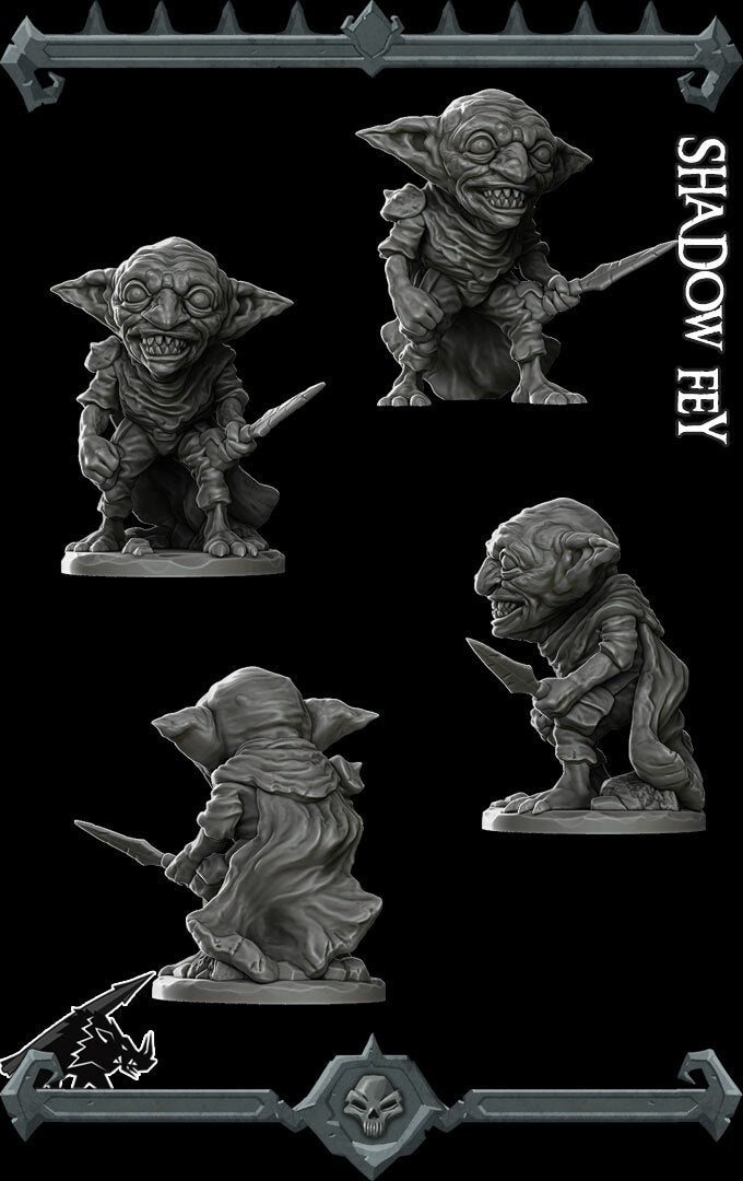Glitch Grin, the Shadow Imp | Mitflit |  Shadowfey Miniature for Tabletop games like D&D and War Gaming