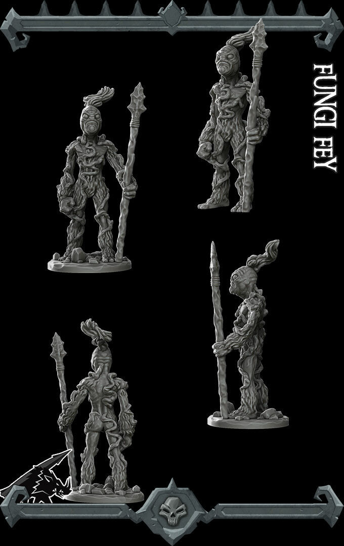 Fungar, the Mycoid Pathfinder | Vegepygmy | Fungi Fey | Miniature for Tabletop games like D&D and War Gaming