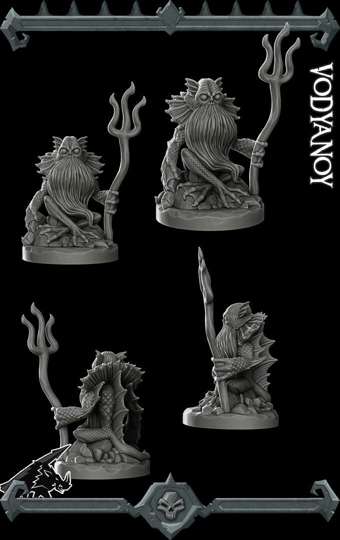 Rusalka, Voice of the River | Vodyanoi | Vodyanoy Miniature for Tabletop games like D&D and War Gaming
