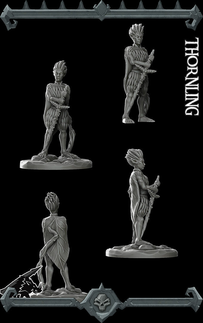 Briar Swiftblade | Thorn | Thornling Miniature for Tabletop games like D&D and War Gaming