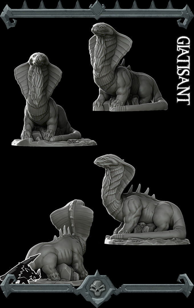 Ardalos, the Chimera of Enigma | Glatisant | Amalgamation Aberration Miniature for Tabletop games like D&D and War Gaming