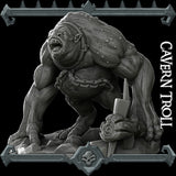 Grondar the Mountain's Fury | Cave Troll | Cavern Troll | Miniature for Tabletop games like D&D and War Gaming