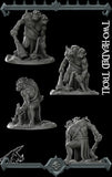 Grimskull and Bonesunder | Dire Troll | Two Headed Troll Miniature for Tabletop games like D&D and War Gaming