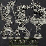 Oni Clan Set | Modular Orc and Ogre miniatures miniature for Tabletop games like D&D and War Gaming