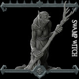 Mirella, the Swamp Witch | Green Hag Miniature for Tabletop games like D&D and War Gaming