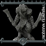 Moonsteel, the Unchained | Werewolf Warrior Miniature for Tabletop games like D&D and War Gaming