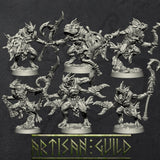 DeathTide Jurakin set| Modular Sahuagin miniatures miniature for Tabletop games like D&D and War Gaming