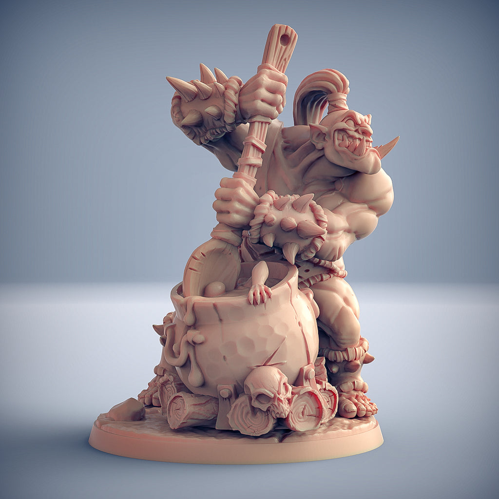 Burtz Dwarfstew | Ogre Marauder Chef miniature for Tabletop games like D&D and War Gaming