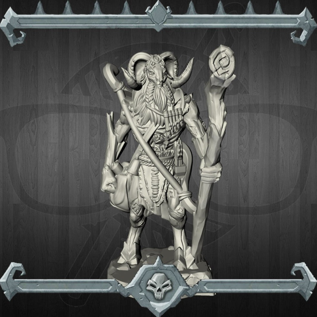 Caelum the Sylvan Sage | Satyr  | Cursed Faun | Miniature for Tabletop games like D&D and War Gaming